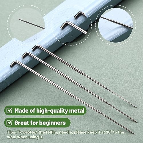 Image of Yizzvb 120 Pcs Needle Felting Needles, 4 Sizes Wool Felting Needles, Needle Felting Tools Supplies Kit with Felting Needles Fingercots Storage Box for DIY Wool Felting Crafts (Pack of 2)