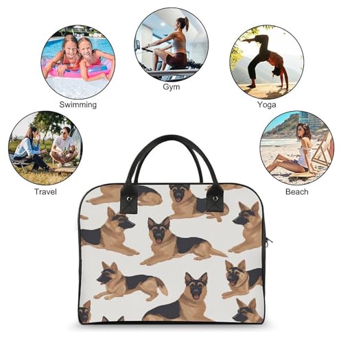 Maletín para portátil unisex German Shepherd ligero miniatura 4