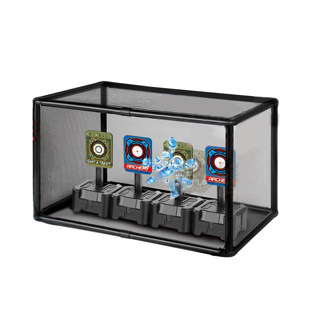 Kit Set di Bersagli con Reset Automatico per Allenamenti Interni Ed Esterni, Colore Nero, Resistente