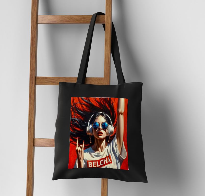 Image of Printed Tote Bag for Women | Heavy Duty 15kg Canvas Handbag | Eco-Friendly & Reusable