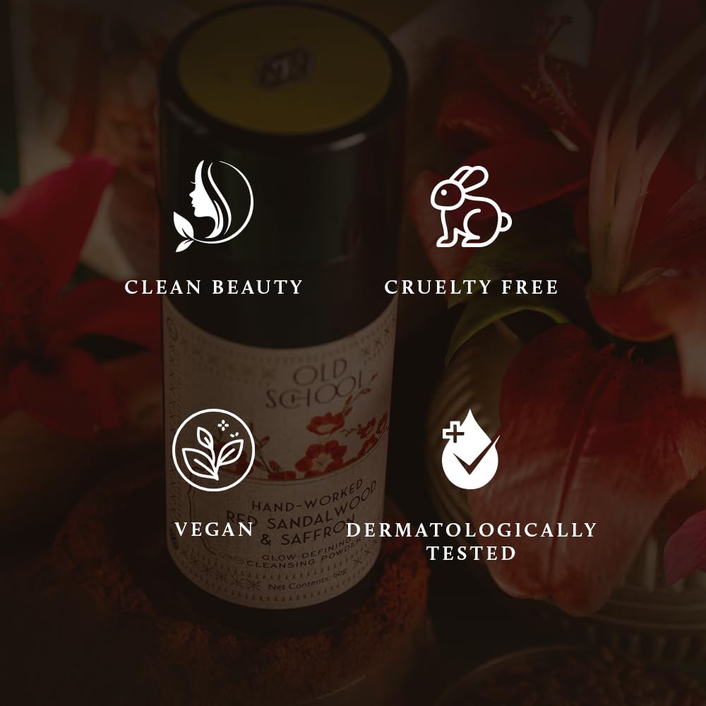 Old School Rituals Red Sandalwood & Saffron Glow Defining Cleansing Powder 60 Grams