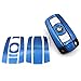 Produktbild Finest-Folia Schlüssel Folie K141 für 3 Tasten Auto Schlüssel (nur Keyless Go) Folien Cover (Blau Metallic)