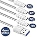 ivoler USB C Cable (USB 3.0), [4 Pack: 3FT 6FT 6FT 10FT] Braided Nylon USB Type C Cables Fast Charging and Transmitting Data for Samsung Galaxy S9/S9 Plus/S8,Huawei P10 and More (Silver)