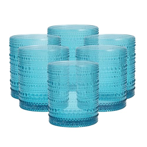 Comparison: Best Jupiter Hobnail Double Old Fashioned Glasses 7 Fortessa Jupiter Beaded Hobnail Glass, 10 Ounce Double Old Fashioned (Set of 6), Lagoon Blue