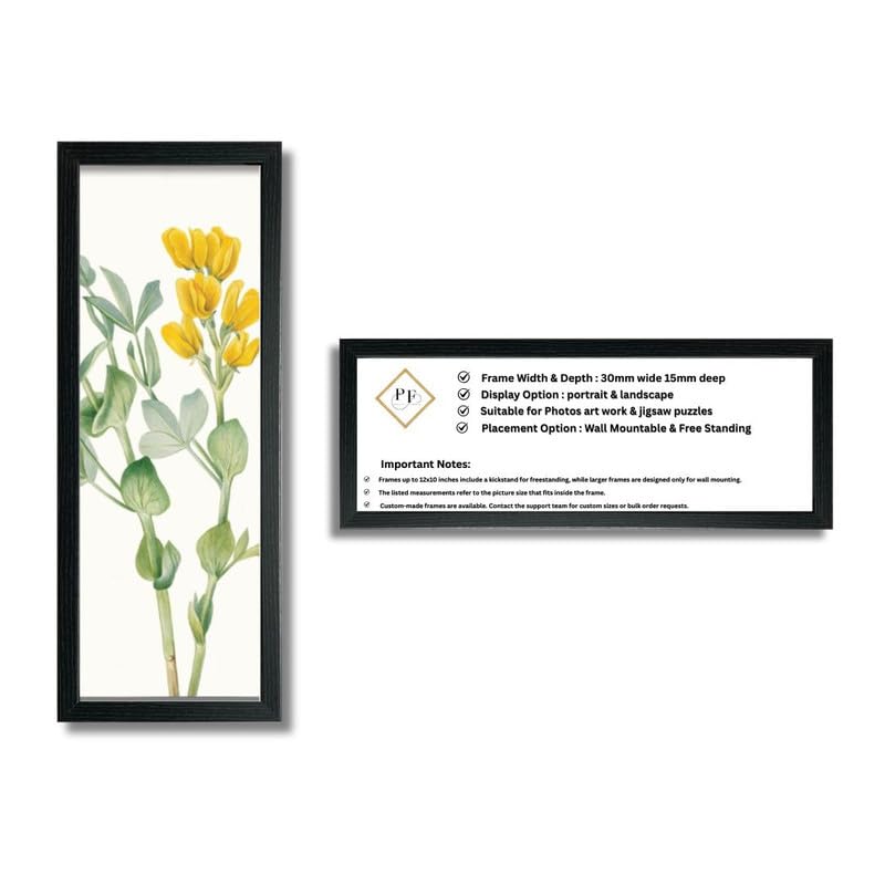 28x7 Inch Thin Panoramic Picture Frame | Black Panoramic Photo Frame & Poster Frame for Pictures, Photos, Documents, Jigsaw Puzzles, Artwork | Landscape or portrait Wall Mount Display