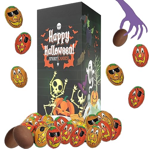 Fruidles Halloween Trick-Or-Treat Party Bag Fillers Pumpkin Pals, Individually Wrapped in Pumpkin Face Design Foils, Kosher Certified (2 Pounds) - Multicolor