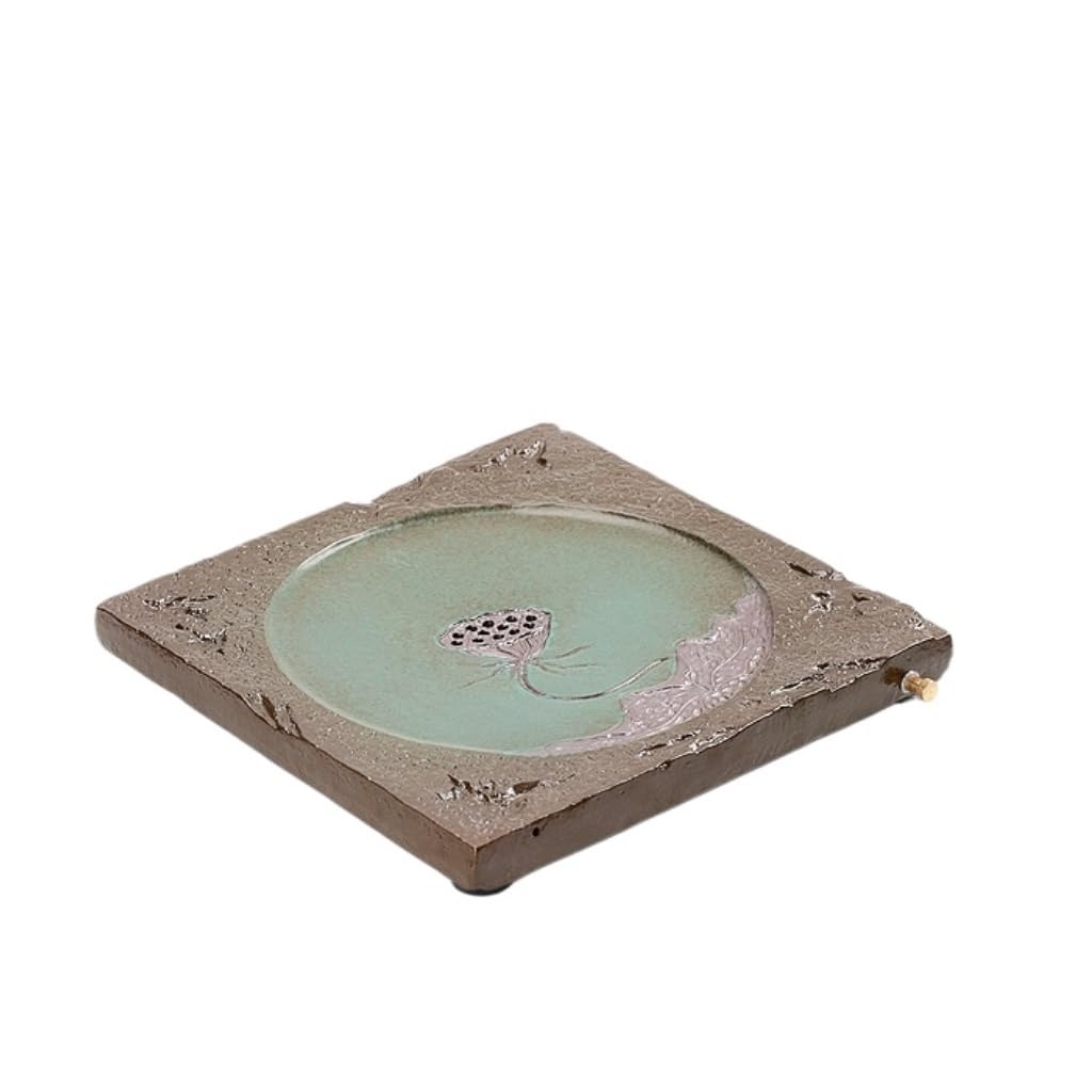 Bandeja de té de cerámica, Bandeja de té para el hogar, Bandeja de té Verde para té seco, Bandeja para Tetera, se Puede conectar a la tubería, Bandeja para Mesa de c，
