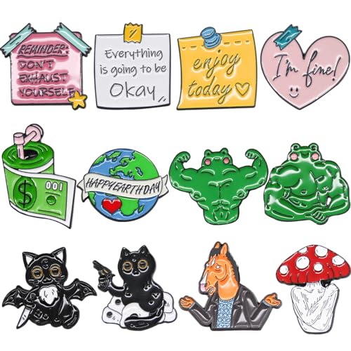 Image of Enamel Pins Bulk Set Mixed Cute Enamel Brooch Lapel Pin Clothes Backpack for Girl Women Adult Festival Decoration
