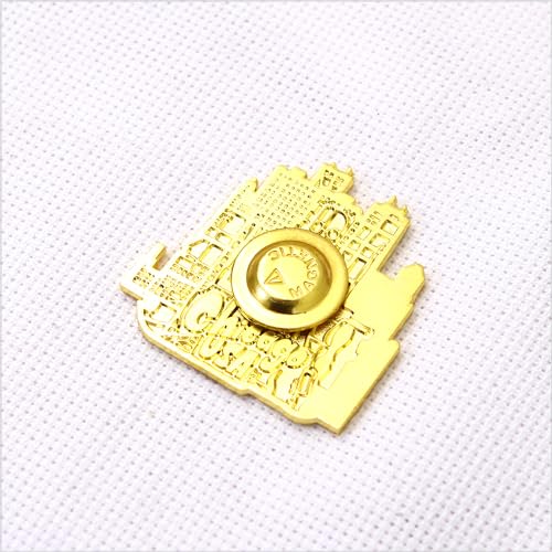 Image of Awesome Pattern Studio Needle Minder Set - Chicago Magnetic Needle Minder + 2 Needle Threaders. Enamel Pin for Cross Stitch, Embroidery and Craft