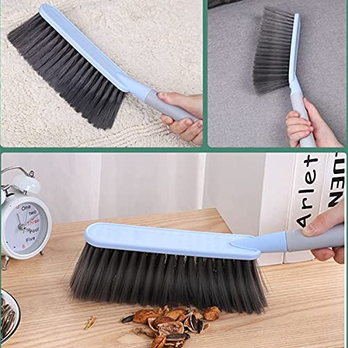 Image of Multifunctional Dust Brush /Soft Cleaning Brush /Dusting Brush /Dusters for Cleaning Home /Brush with Microfiber /No dust /Soft bristles for, Bed, Wardrobe, Couch, Car Seats, Piano (Blue)
