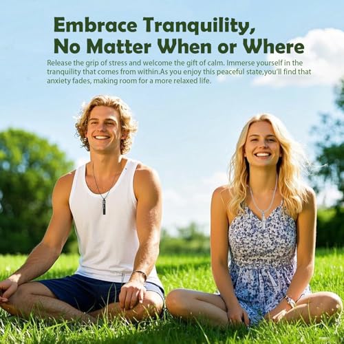 Stainless Steel Mindfulness Breathing Necklace for Anxiety Original Upgrades Breathlink with Essential Oil Diffuser Multifunctional Jewelry3
