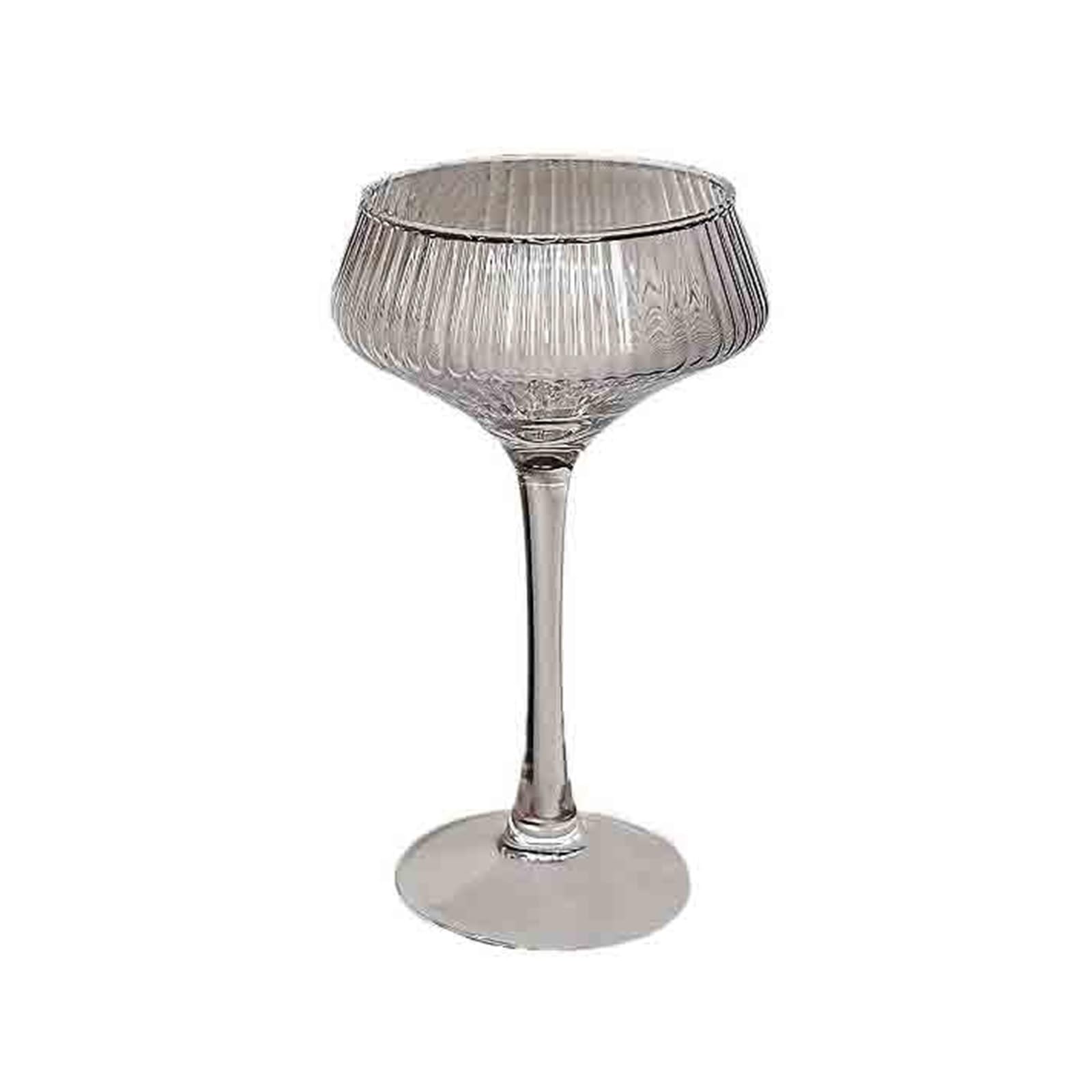 Vintage gerippte Kelchgläser, 200 ml, klarer Stiel for Martini-Cocktail, Champagner, Saft