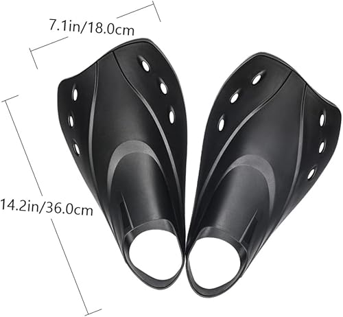 Miniatura 2 de VANZACK Aletas cortas ajustables de natación para adultos, ligeras, para entrenamiento, esnórquel, buceo, ajuste cómodo para hombres y mujeres