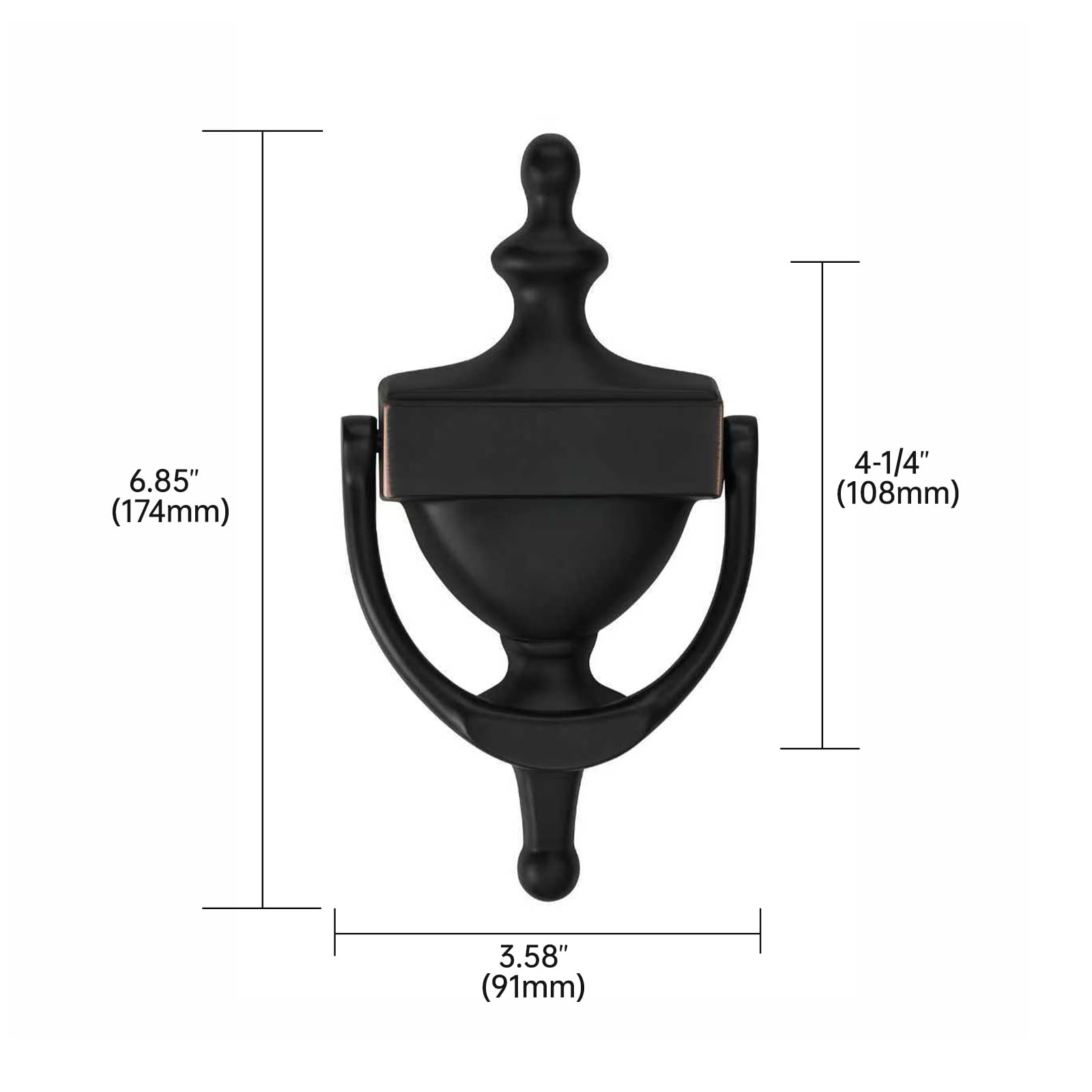 Venetian Bronze Door Knocker, Solid Brass — KHTUMEWARE