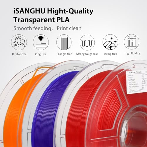 Image of 3D Printer Pla Filament HS Transparent Red for Bambu Lab AMS,AMS Lite