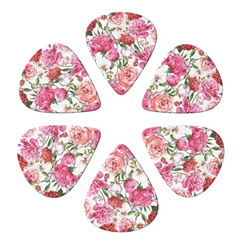 Garden Peony Lot de 6 médiators pour guitare acoustique, guitare électrique, basse, ukulélé – fins, moyens et épais - Les Beatles, Paul McCartney, John Lennon, RIngo Starr, George Harrison Garden Peony Lot de 6 médiators pour guitare acoustique, guitare électrique, basse, ukulélé - fins, moyens et épais – Image 5