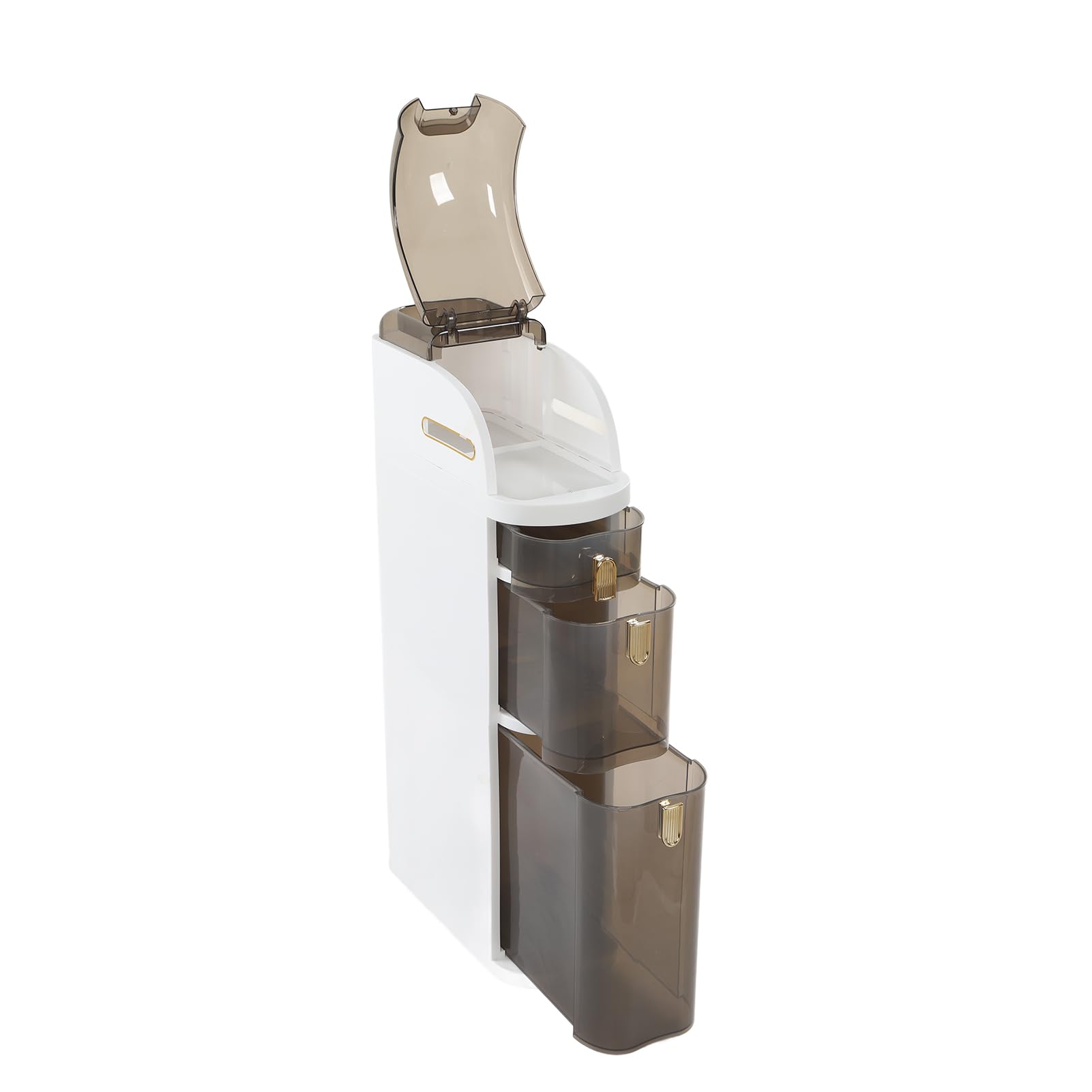 Schmaler Badezimmer-Aufbewahrungsschrank, schmaler Aufbewahrungsschrank, Kleiner schlanker rollender Aufbewahrungswagen, Toiletten-Organizer, Badezimmer, platzsparender (C)
