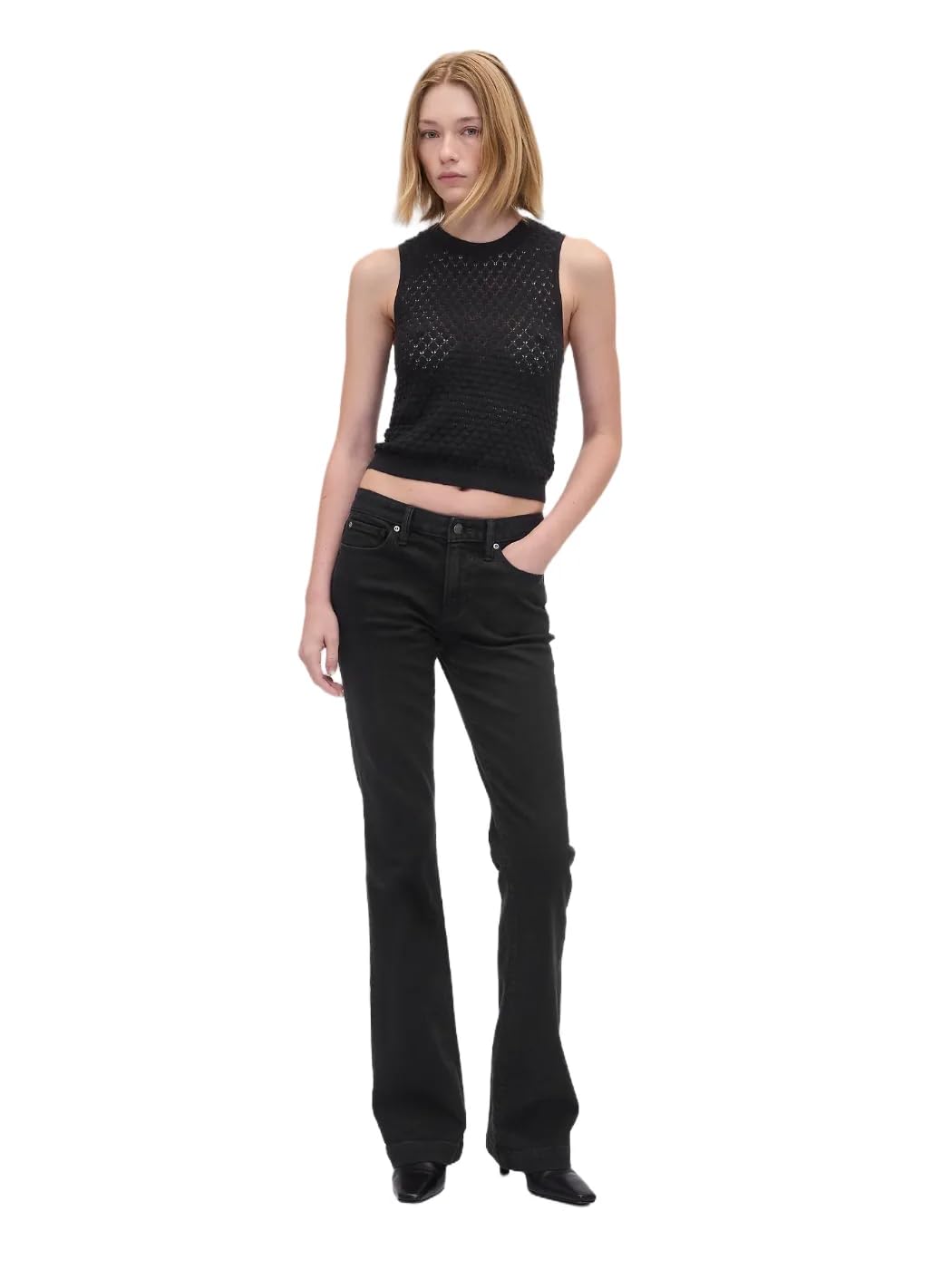 

                                                    GAP Womens Long and Lean Fit Denim Jean Black 1 24