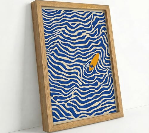 Framed Ocean Wave Art 8x10