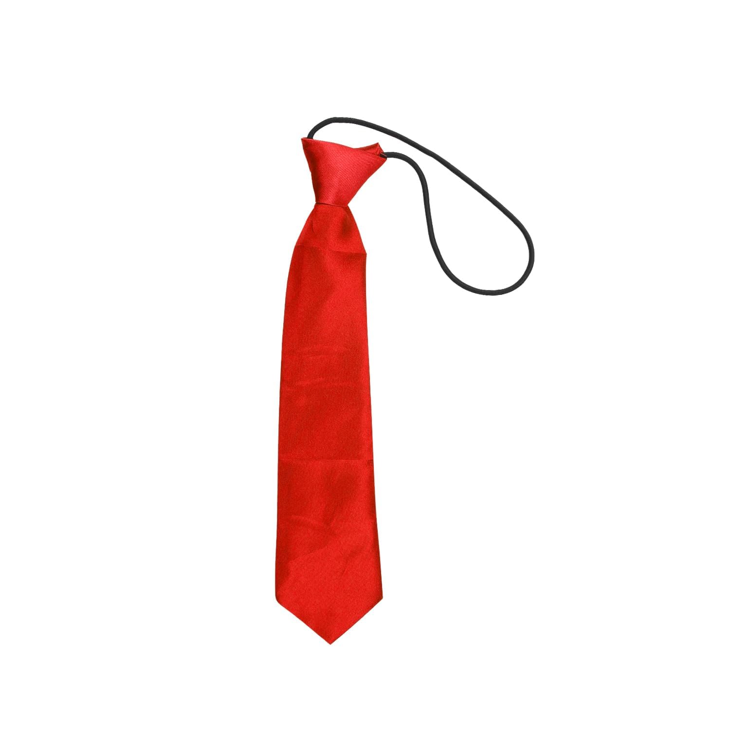 Hopzab Boys Tie Pre-Tied Adjustable Necktie Elastic Toddler Neck Ties for Boys Girls,Wedding School Uniform Graduation Prom Formal Wear(Red)