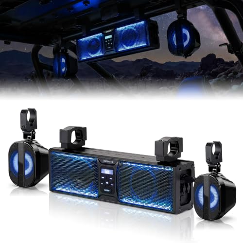 Image of KEMIMOTO 2.1CH UTV Sound Bar System 17 Inch with Woofer RGB Lights