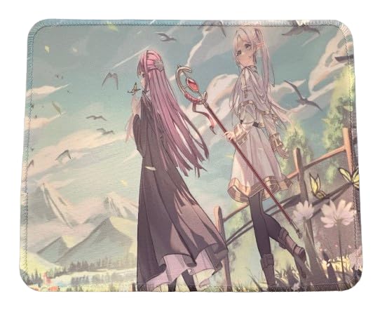 Frieren Beyond Journey's End Anime Manga Himmel Non-Slip Mousepad Gaming Computer Mouse Pad Gaming Desktop Laptop Mouse Pad with Stitched Edge 7.1 x 8.7 inches