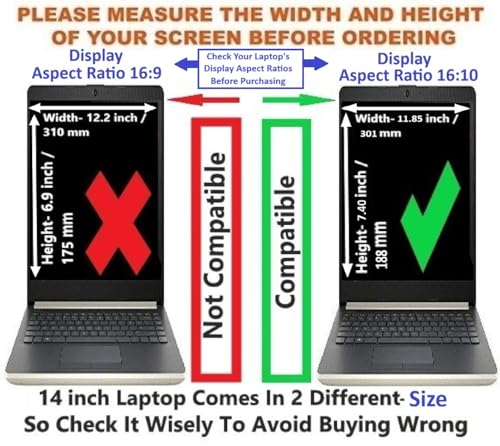 Image of Anjo 6 in 1 Combo 14 Inch With 16:10 Aspect Ratios Laptop Screen Protector, KeySkin, Body Lamination Trackpad & Lid (Transparent), Mouse Pad & Cleaner