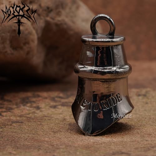 Image of Motorcycle Biker Roman Gladiator Warrior Spartan Helmet Guardian Bell Luck Gremlin Ride Bell Hanger or Lucky KeyChain