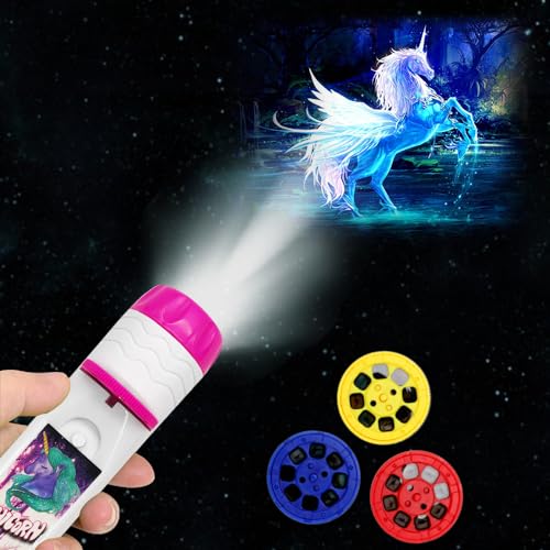 Pup Go Mermaid & Unicorn Torch and Projector for Kids Ages 3+, 2-Pack with 6 Discs and 48 Images - Image 2