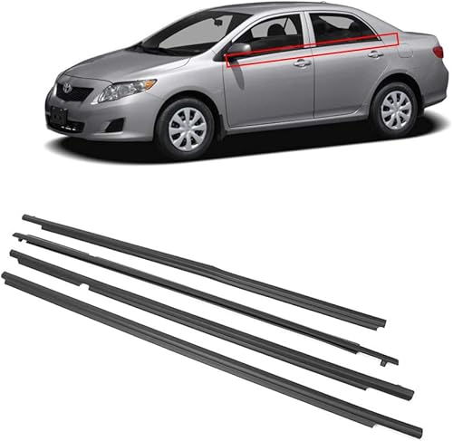 Miniatura 8 de Newsmarts 4 piezas de sellado de ventana para automóvil correa de sellado de goma para Toyota Land Cruiser Prado 120  Lexus GX470 2003 2004 2005