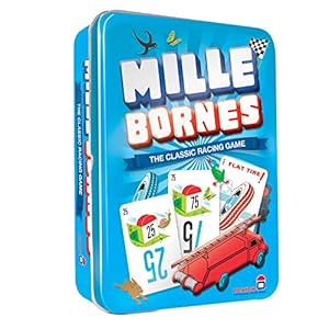 Mille Bornes Classic Racing Card Game – Fast-Paced Family Strategy Game for Ages 7+, 2-6 Players, 20 Minute Playtime – By Zygomatic