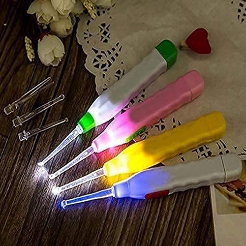 Jhbk Ear Pick Earwax with LED Light Cleaning and Removal Tool, Curette Store Extra Extensions in Rear Better Accuracy and Precision Earpick 1