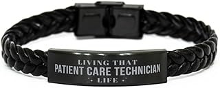 Mugart Patient Care Technician Braided Bracelet Patient Care Technician Student Graduation, Living That Patient Care Technician Life Funny, Sarcasm Gifts for Coworkers, Friend Patient Care Technician