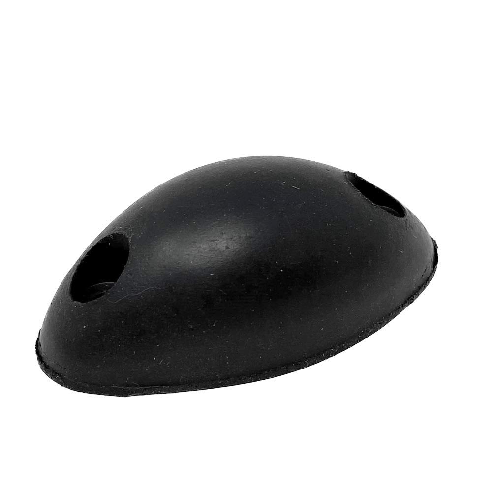 ZEROplus Z115.2 - Tampone in gomma con due fori di fissaggio di diametro 7,5 mm, colore: Nero