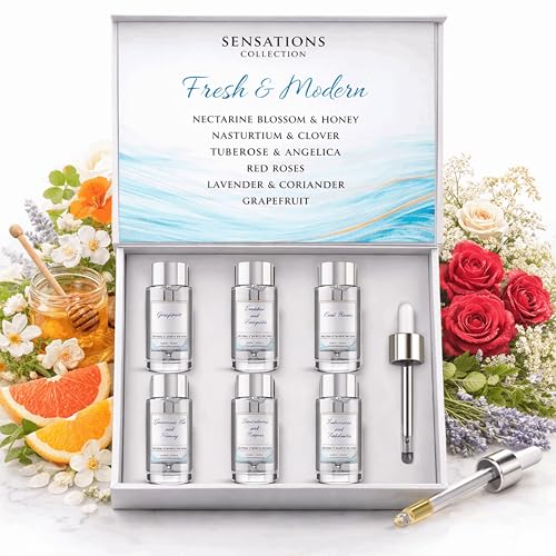 ALMA® Cofre de Aceites Esenciales – Sensations Collection “Fresh & Modern” – 6 frascos de 10 ml – Aceites esenciales frescos y modernos (Fresh & Modern)