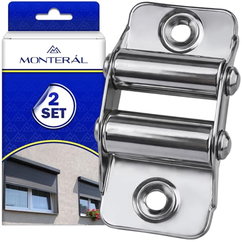 2 Piezas Doble Rodillo Guia Correa Persiana Enrollable   Pasacintas Persiana Está Fabricada en Metal Resistente   Garantía de 10 Años   MONTERAL