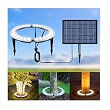KARLIOBE Solar Palm Tree Lights,Super Bright 32 Led 5 V 12000mah Landscape Spotlights for Big Tree Lighting Solar Uplights for Trees Floodlights Home Garden Christmas Party Outdoor (Cool Light)