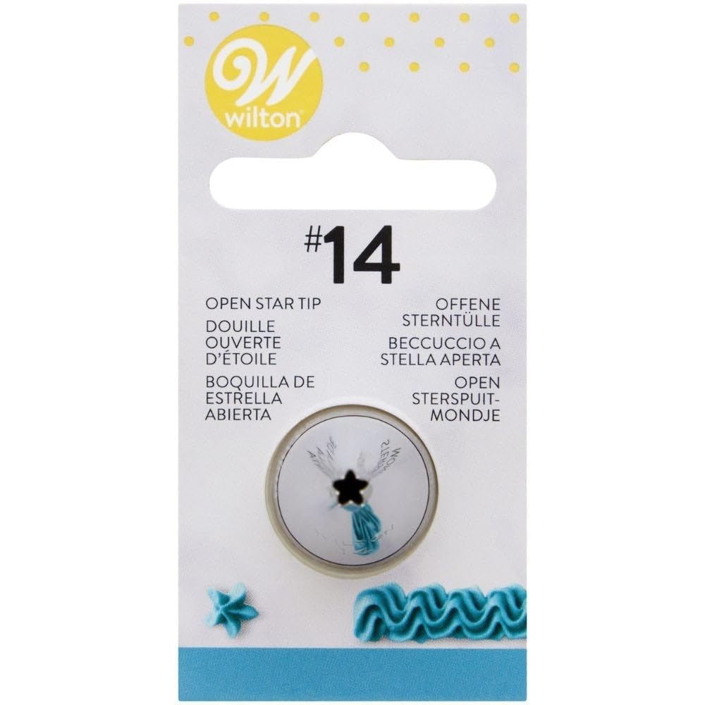 Wilton Open Star Tip, 14 Carded, Stainless Steel, W418-14 — image 1