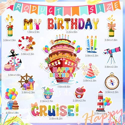 Imanes decorativos de cumpleaños para puerta de crucero miniatura 2