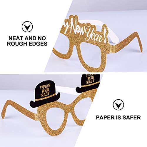 KESYOO 9Pcs 2021 óculos de Sol de Ano Novo óculos de Papel de Ano Novo óculos de Decoração Extravaga