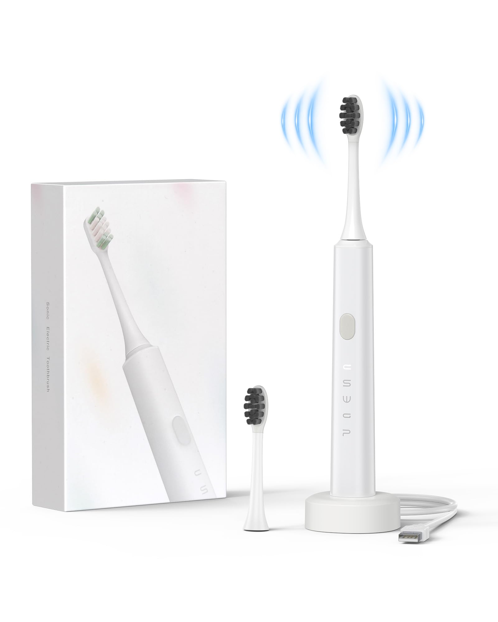 BordsekSonicare Electric Toothbrush, 2 Minute Timer & 5 Modes, 32000VPM Extra Soft Toothbrushes with Replaceable Brush Head for Adults Dental Cleaning and Whitening, IPX7 Waterproof Tooth Brush