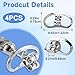 PAGOW 2 Pairs Metal Earring Backs for Droopy Ears, Earring Supports Earring Lifters, Earring Backs for Heavy Earrings, Locking Pierced Earring Back for Stretched Earlobes (White Gold)