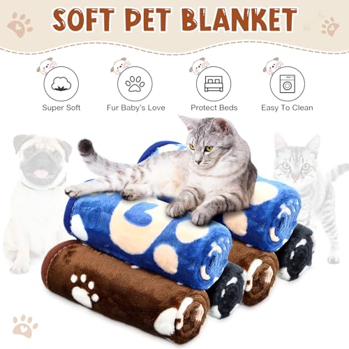 Peryiter-6-Pcs-Dog-Blankets-Fluffy-Fleece-Pet-Blanket-Soft-Fleece-Dog-Blanket-Cover-Warm-Sleep-Mat-for-Bed-Couch-Paw-and-Heart-Print-Washable-Puppy-Cat-Blanket-Throw-Mat-for-Dog-Kitten-Small-Animals