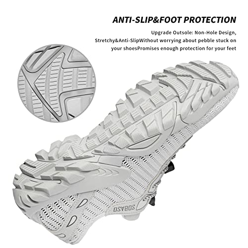 Image of SOBASO Water Shoes Women Men Quick Drying Swim Beach Aqua Shoes for Water Sport Diving Hiking Sailing Travel