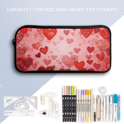 Love Heart Shape Backpack Set Lightweight Bag Lunch Box Pencil Bags for Women Men Bookbags 3 in 14