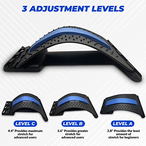 Back Stretcher For Lower Back Pain Relief -Spine Board Back Cracker Device -Multi-Level Spine Deck Back Stretcher-Lumbar Stretcher For Back Pain Relief Is Used For Herniated Disc, Sciatica, Scoliosis #TOP1