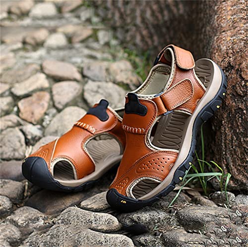 Men Sandals Genuine Leather Outdoor Men Beach Sandals Big Sizes Sandals Slippers Man Shoes(39)3