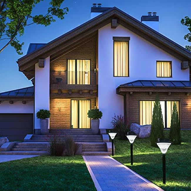 Solar Pathway Lights Outdoor, 2 Pack Upgraded Solar Outdoor Lights Super Bright Up to 12 Hrs, IP65 Waterproof Solar Garden Lights Outdoor Solar Lights for Yard Landscape Path Walkway