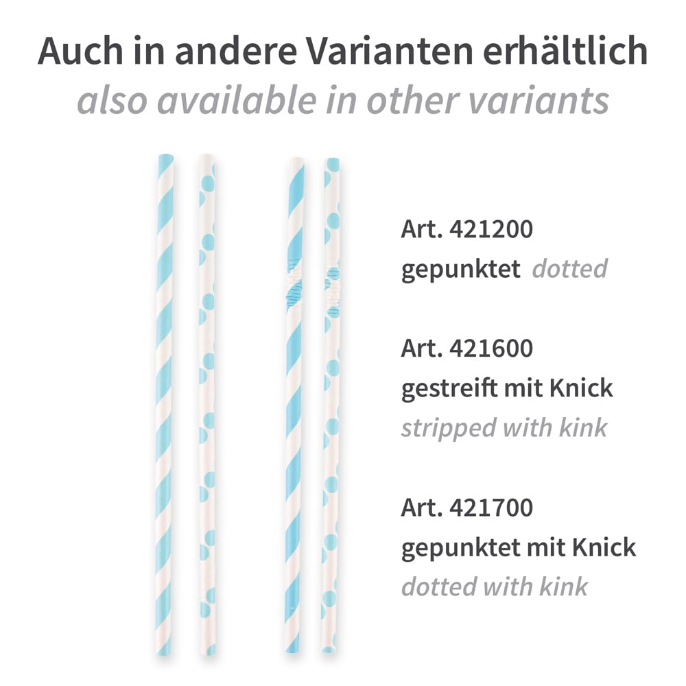 FRANZ MENSCH 3000 Stück NATUREStar Papiertrinkhalme Classic, gestreift | FSC®-Mix, rot-weiß, L: 19,7cm, Ø: 0,6cm, Karton, Papier-Trinkhalme, Rührstäbchen, Strohhalme