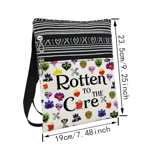 Rotten Apple Skull Messenger Bag Small Ethnic Pattern Printed Adjustable Strap Crossbody Zipper Pouch Rotten To The Core Phone Organizer Wallet Cute Shoulder Handbag For Women Friends2